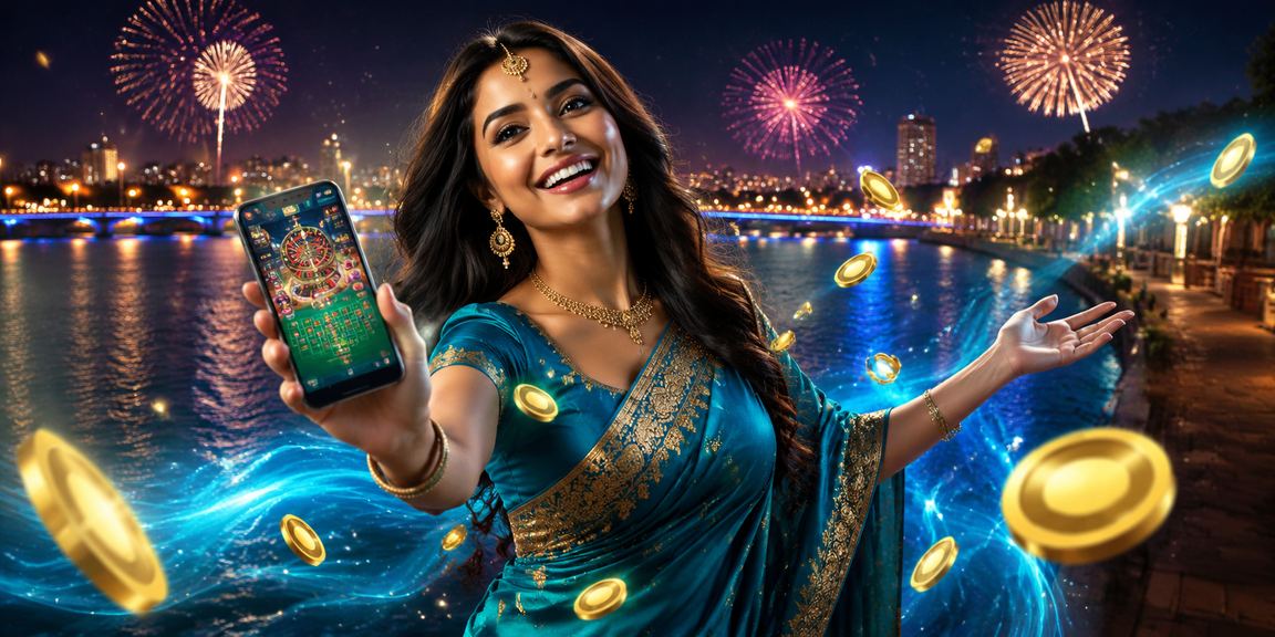 Player browsing slots games on a casino app near Ahmedabad riverfront