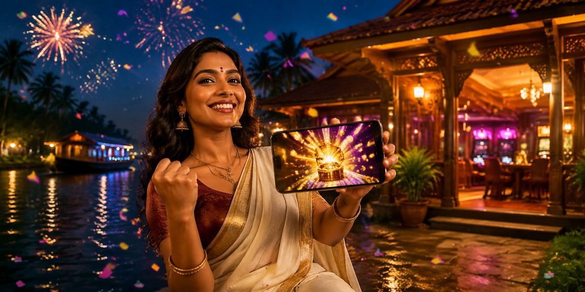 Mobile gambler using k85 app in Kerala casino environment